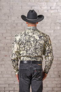 Men's Deadwood Saloon Print Western Shirt