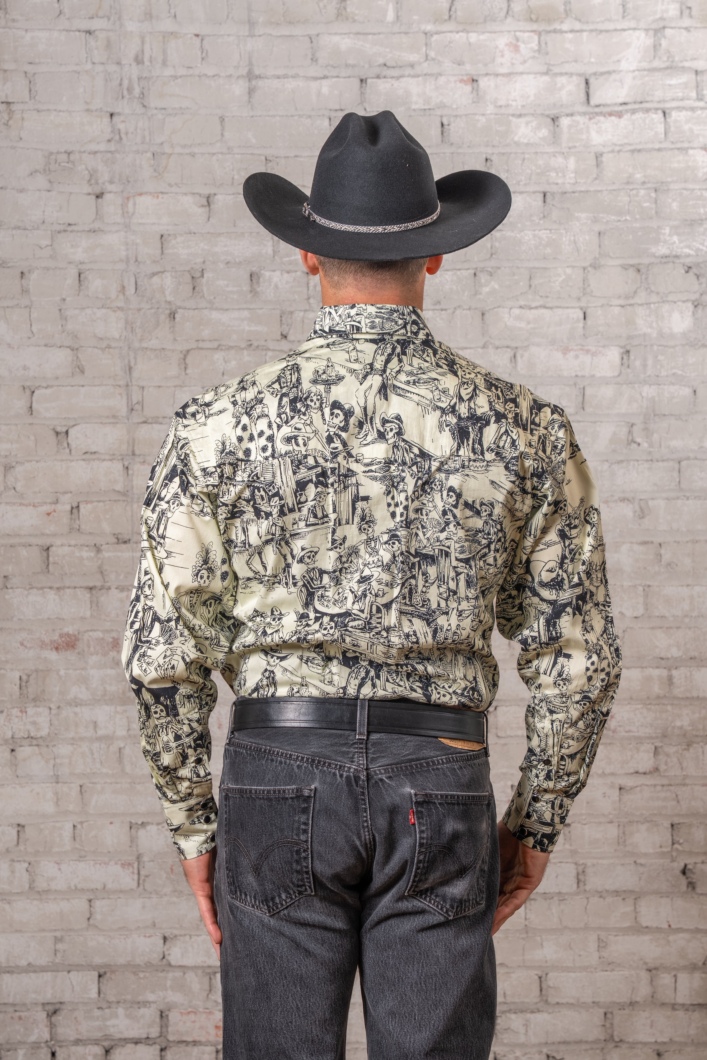 Men's Deadwood Saloon Print Western Shirt