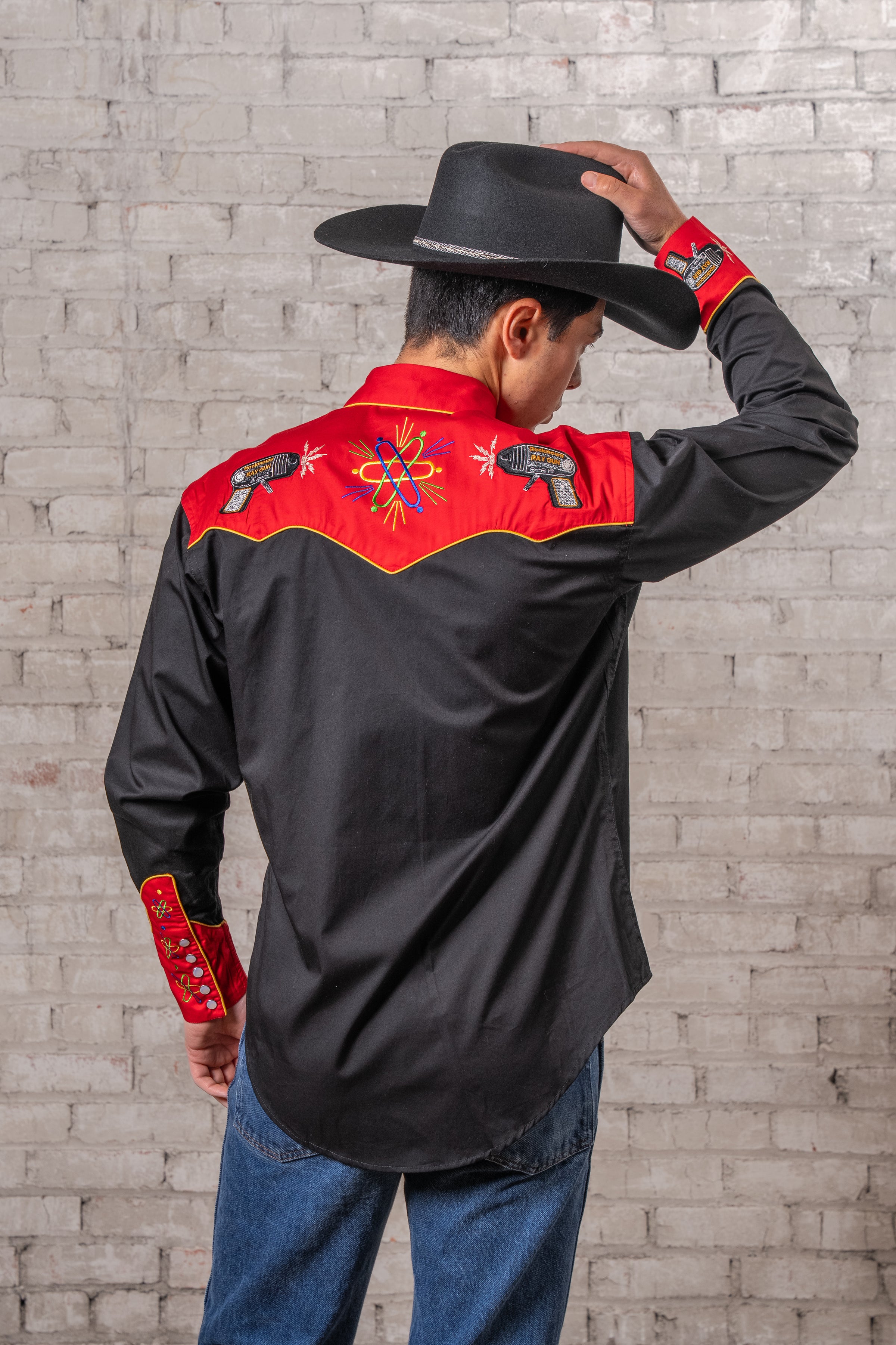 Men's 2-Tone Atomic Cowboy Embroidered Western Shirt