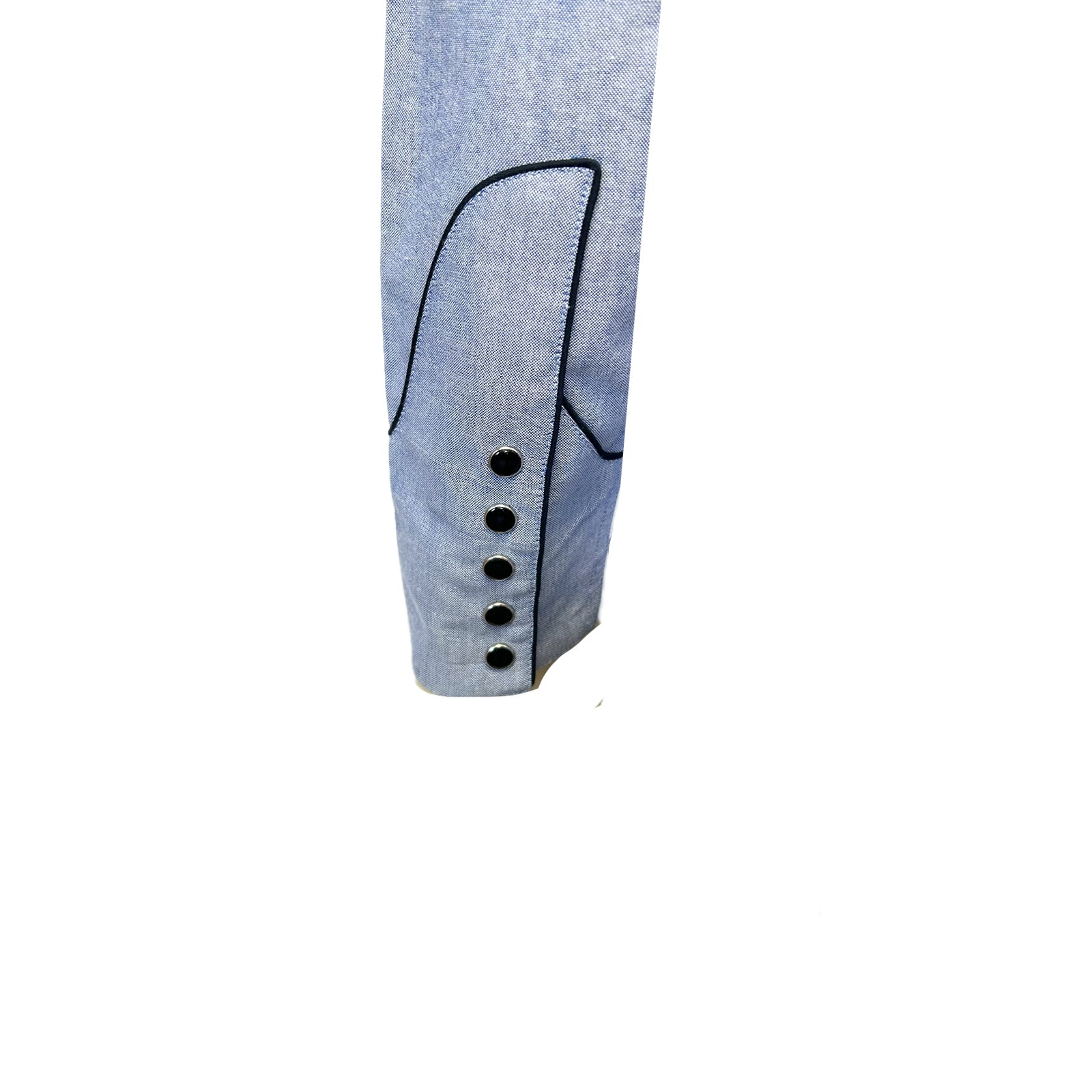 Men’s Blue Serape Chambray Embroidered Western Shirt