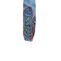 Men's Vintage Denim Floral Embroidered Western Shirt - Rockmount