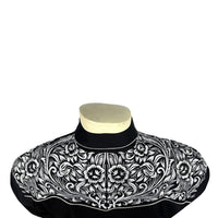 Men's Vintage Black & Silver Tooling Embroidered Western Shirt - Rockmount