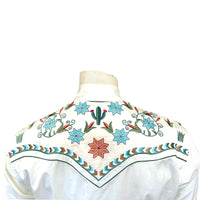 Men’s Ivory Agave Cactus Floral Embroidered Western Shirt - Rockmount