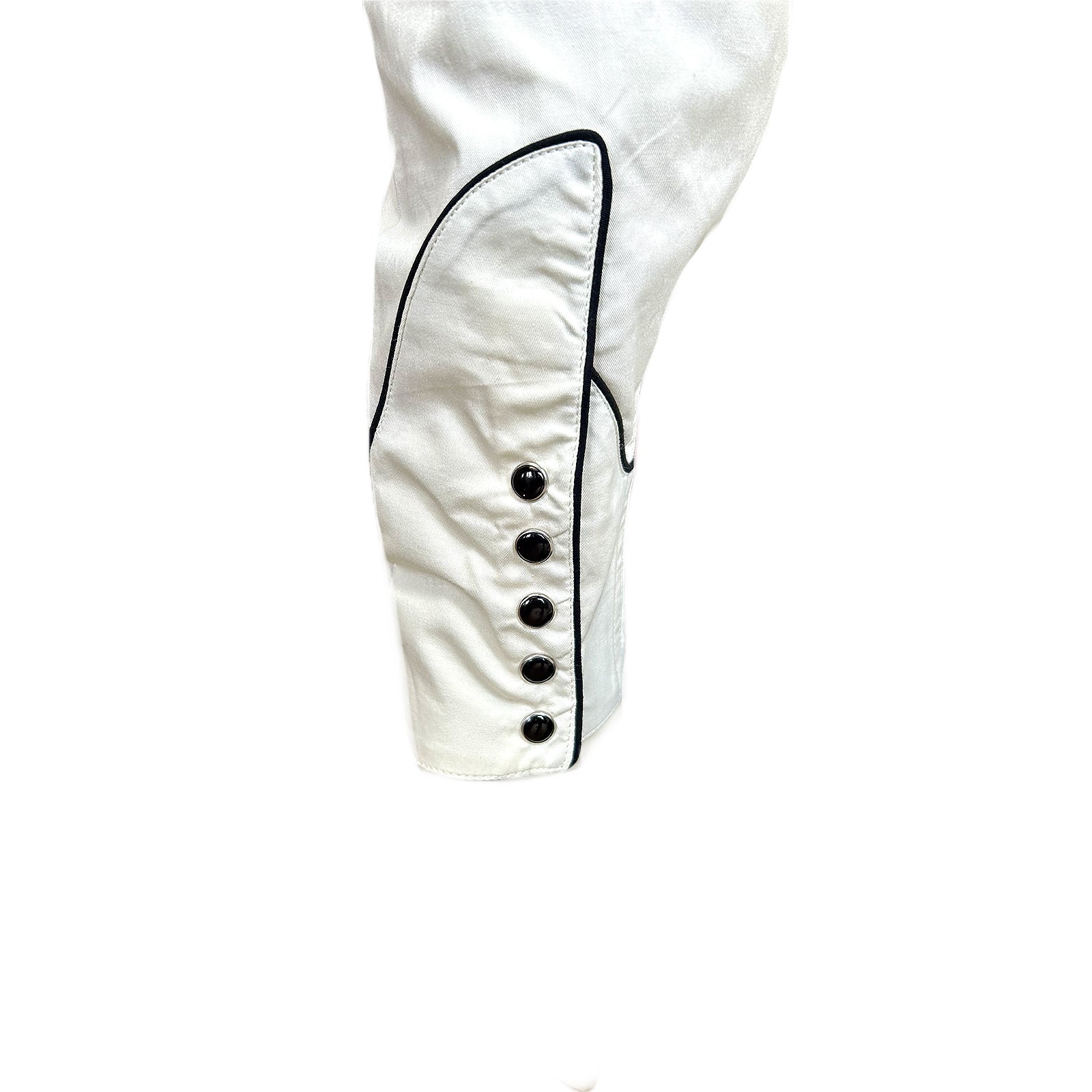 Men's Ivory Gabardine Warbonnet Embroidered Western Shirt