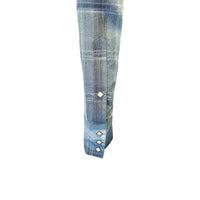 Men's Classic Slate Blue Ombre Stripe Sawtooth Western Shirt - Rockmount