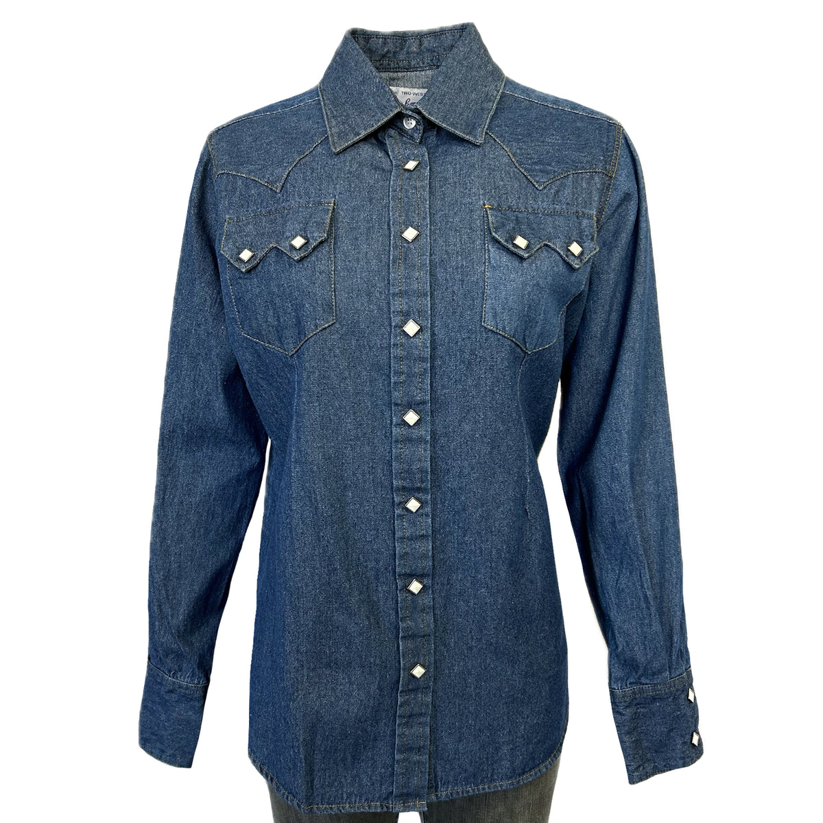 Women's Classic Stonewashed Denim Western Shirt - Rockmount