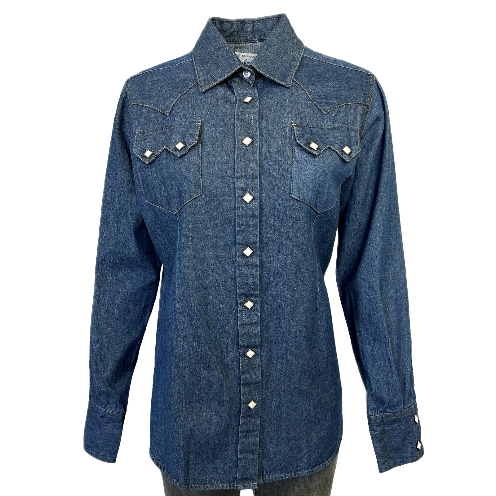 Women's Classic Stonewashed Denim Western Shirt - Rockmount