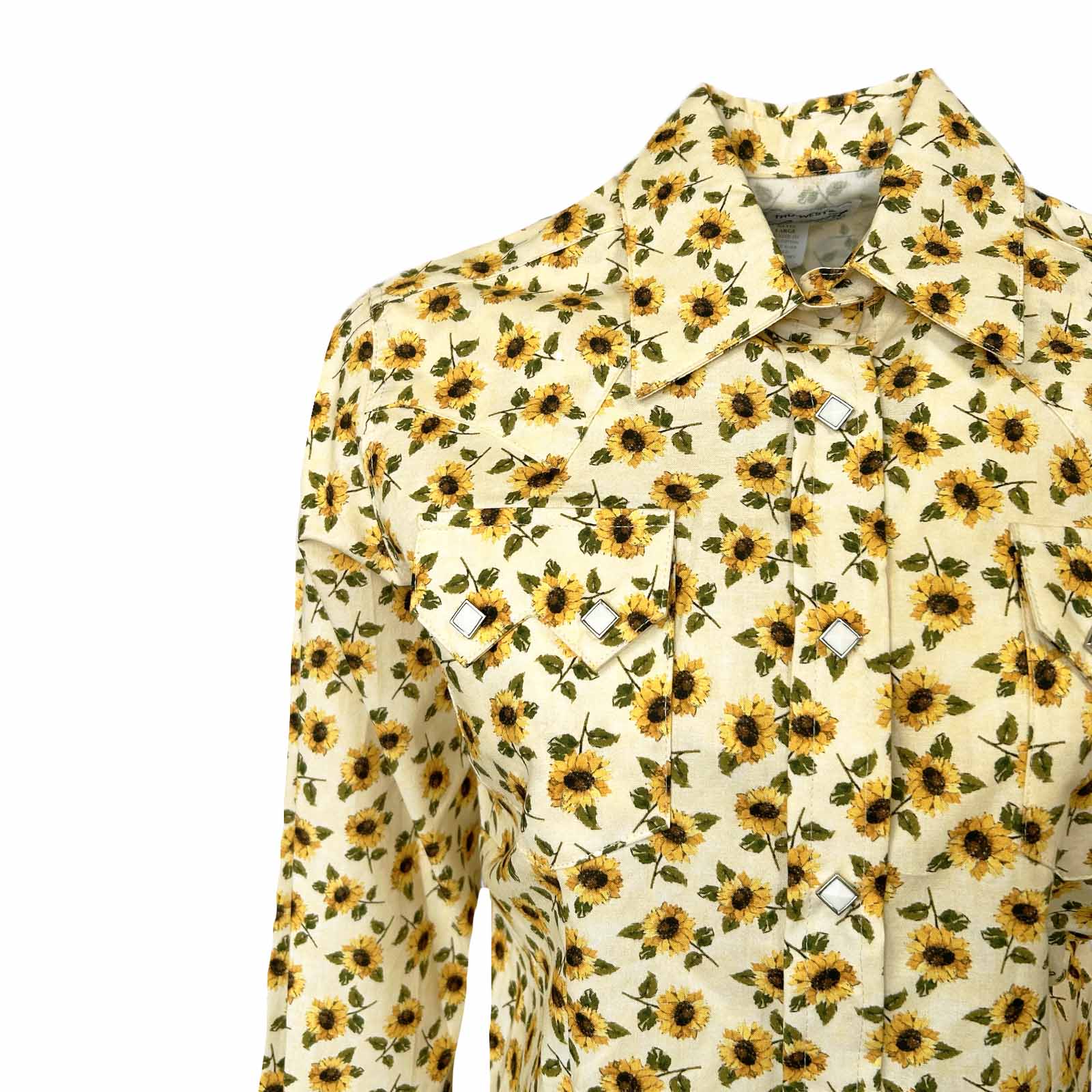 Women's Vintage Yellow Sunflower Print Western Shirt - Rockmount