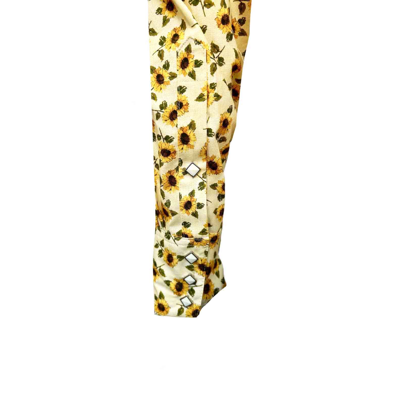 Women's Vintage Yellow Sunflower Print Western Shirt - Rockmount
