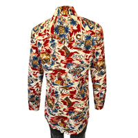 Women’s Red Western Hawaiian Print Long Sleeve Shirt - Rockmount