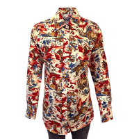 Women’s Red Western Hawaiian Print Long Sleeve Shirt - Rockmount