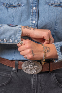 Women’s Rockmount Bronc Vintage Embroidery Western Shirt in Denim