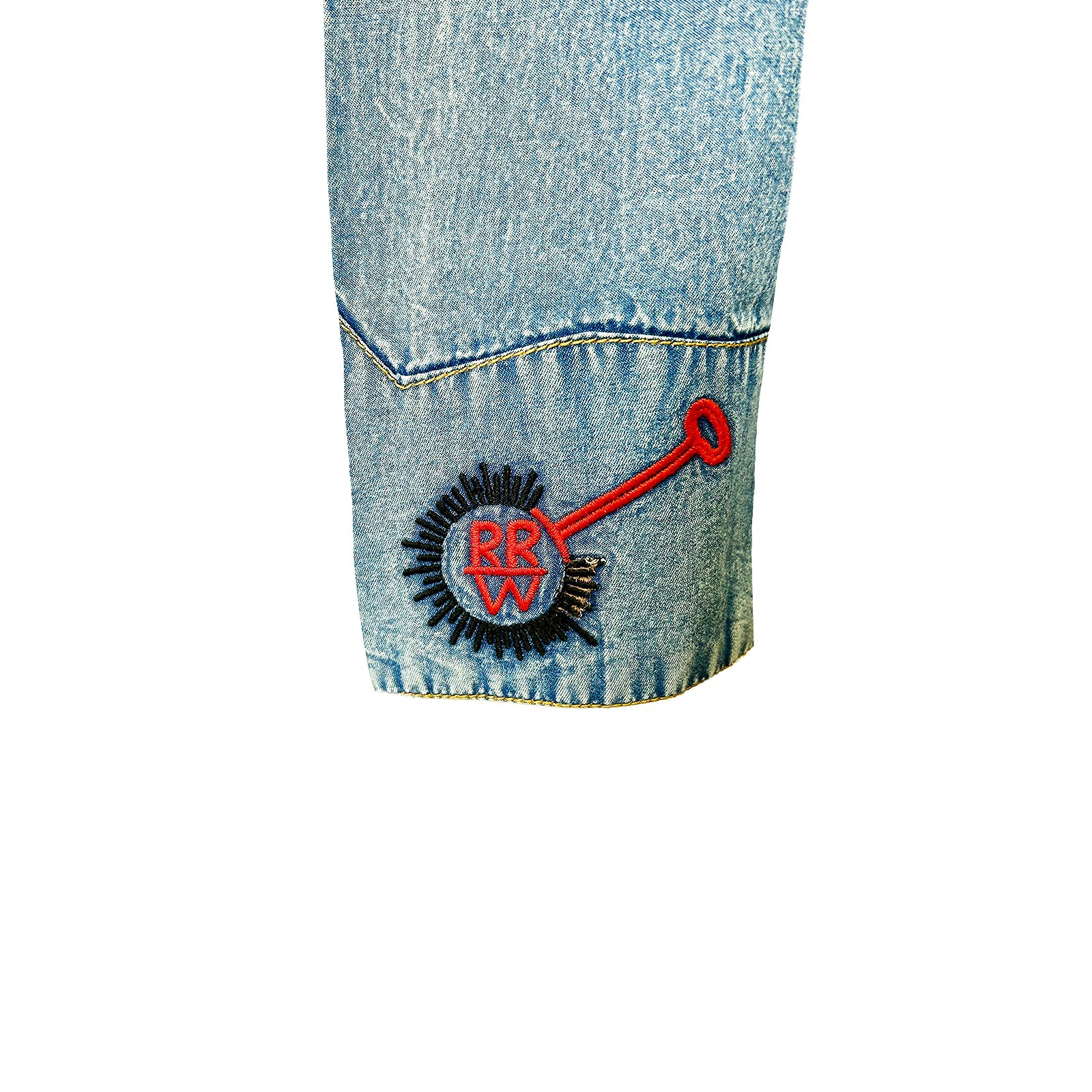 Women’s Rockmount Bronc Vintage Embroidery Western Shirt in Denim - Rockmount