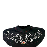 Women's Navy Art Deco Floral Embroidered Western Shirt