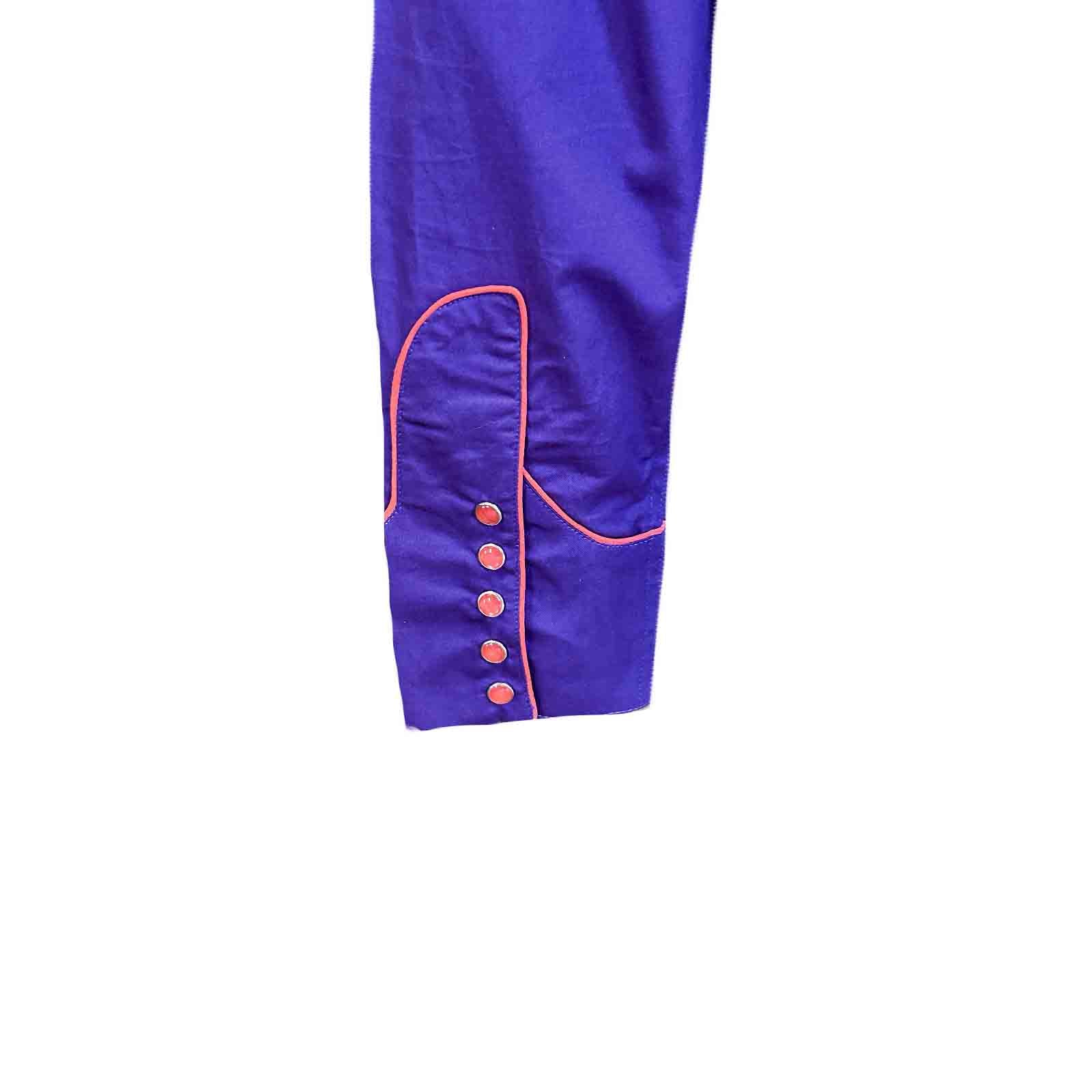 Women's Vintage Purple Floral Bouquet Embroidered Western Shirt