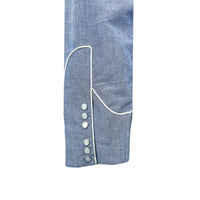 Women's Vintage Blue Floral Embroidered Western Shirt - Rockmount