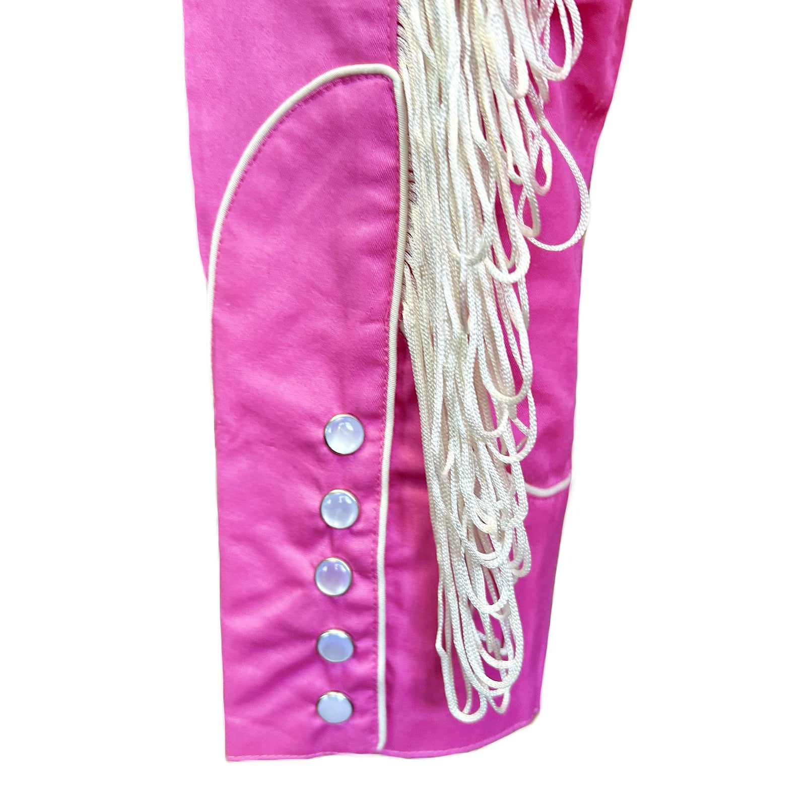 Women's Vintage Pink Fringe Embroidery Western Shirt