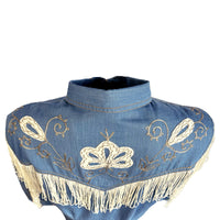 Women's Vintage Fringe Denim Embroidered Western Dress - Rockmount