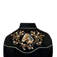 Women’s Vintage Horsehead & Floral Embroidered Western Shirt - Rockmount