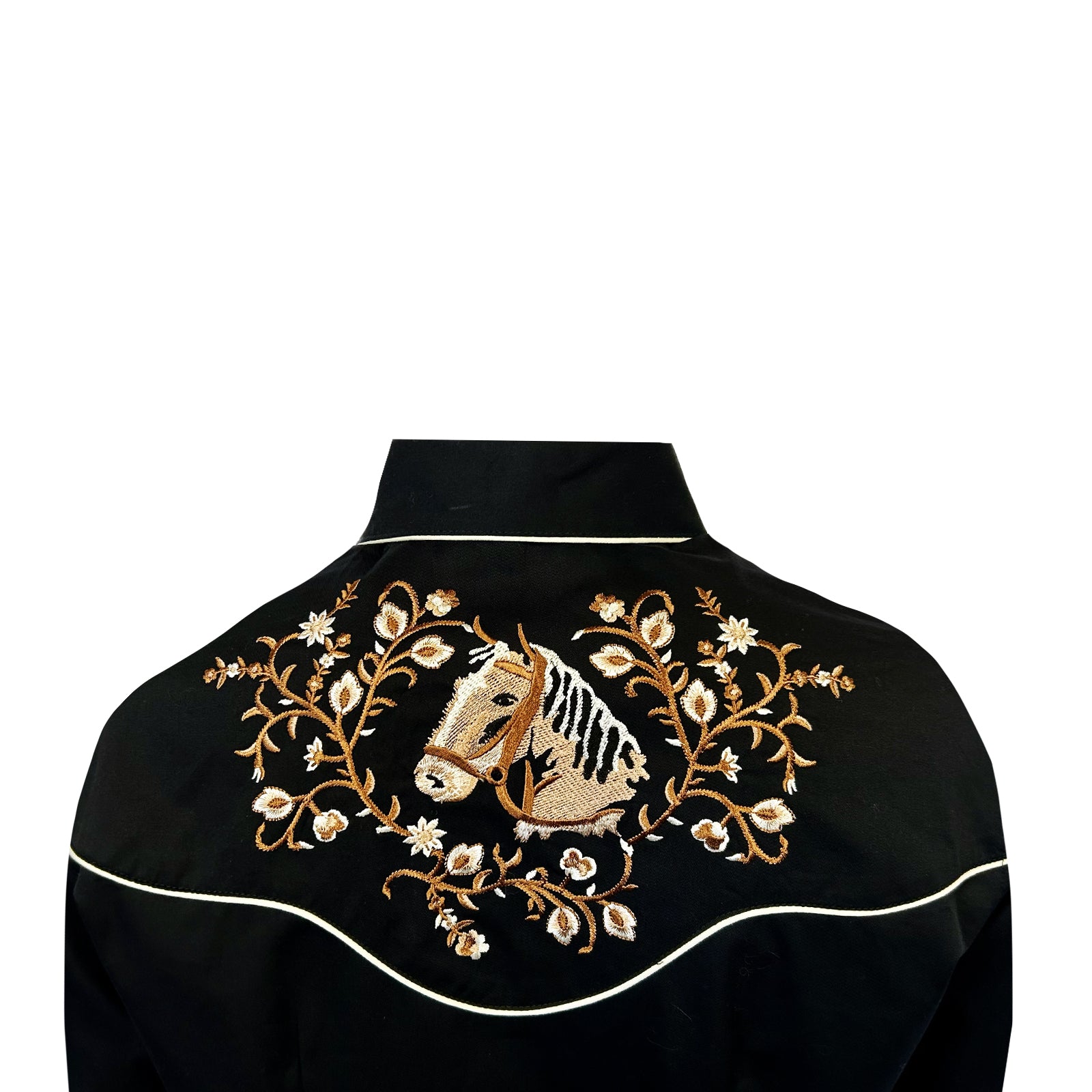 Women’s Vintage Horsehead & Floral Embroidered Western Shirt - Rockmount