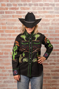 Women's Black Porter Wagoner Embroidered Western Shirt