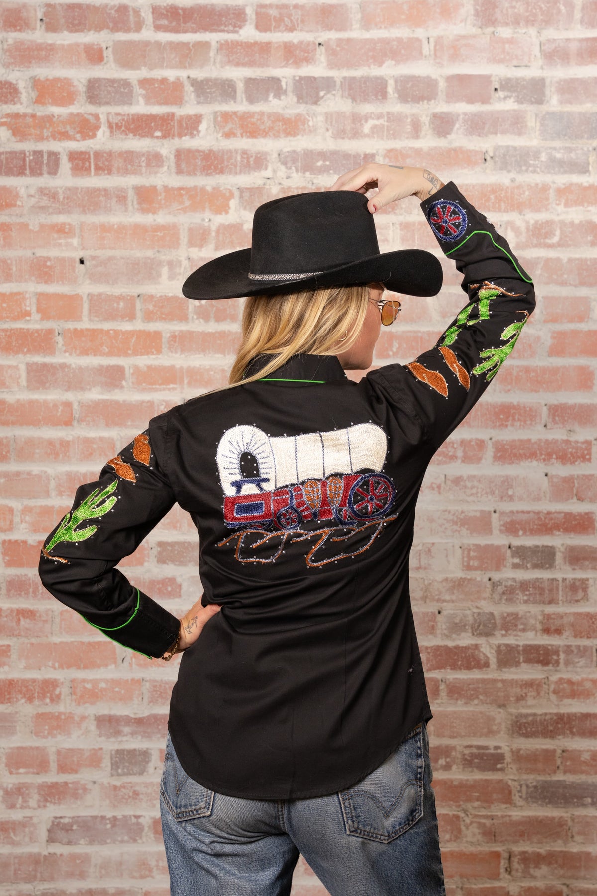 Women's Black Porter Wagoner Embroidered Western Shirt