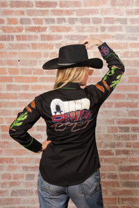 Women's Black Porter Wagoner Embroidered Western Shirt