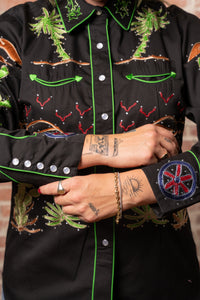 Women's Black Porter Wagoner Embroidered Western Shirt
