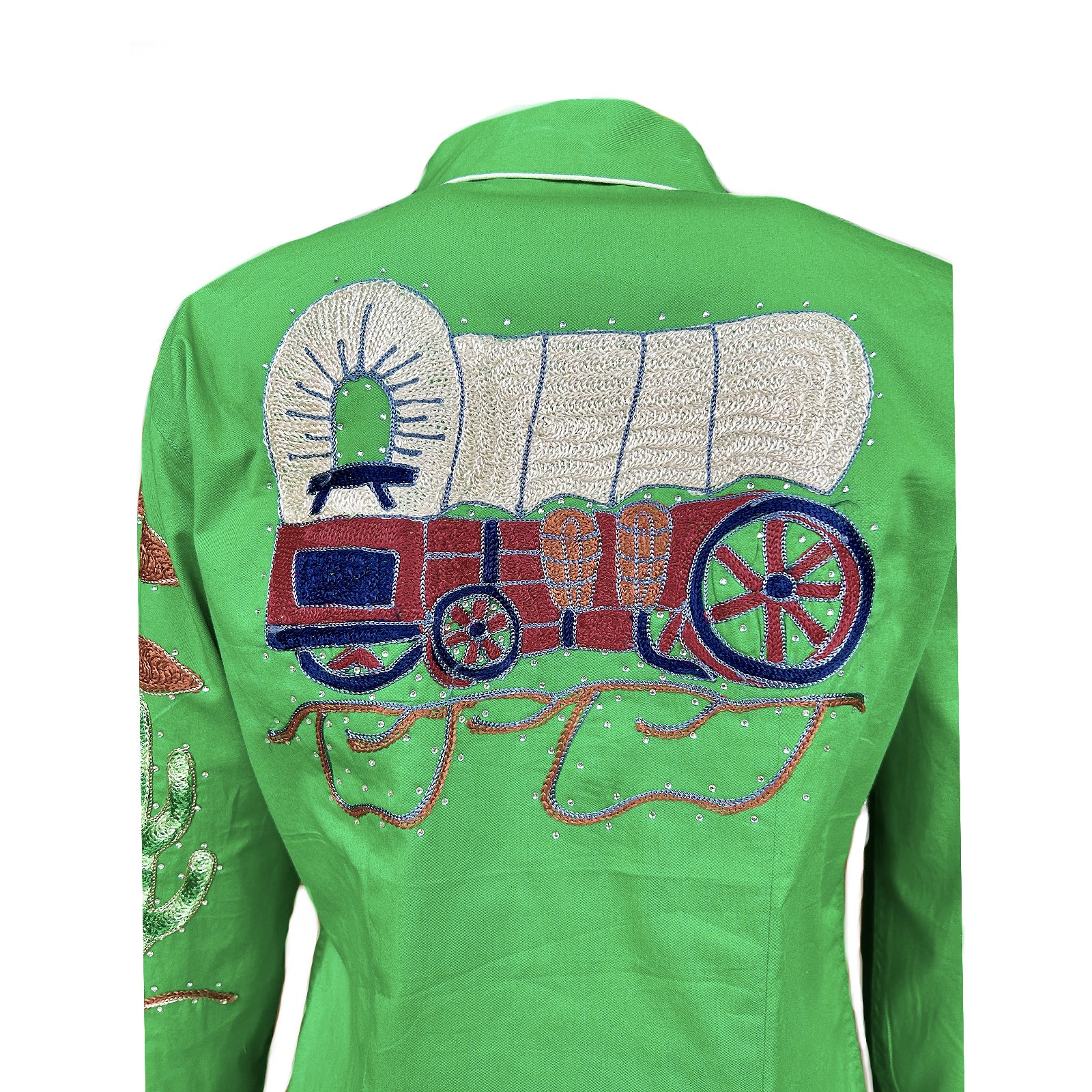 Women's Green Porter Wagoner Embroidered Western Shirt