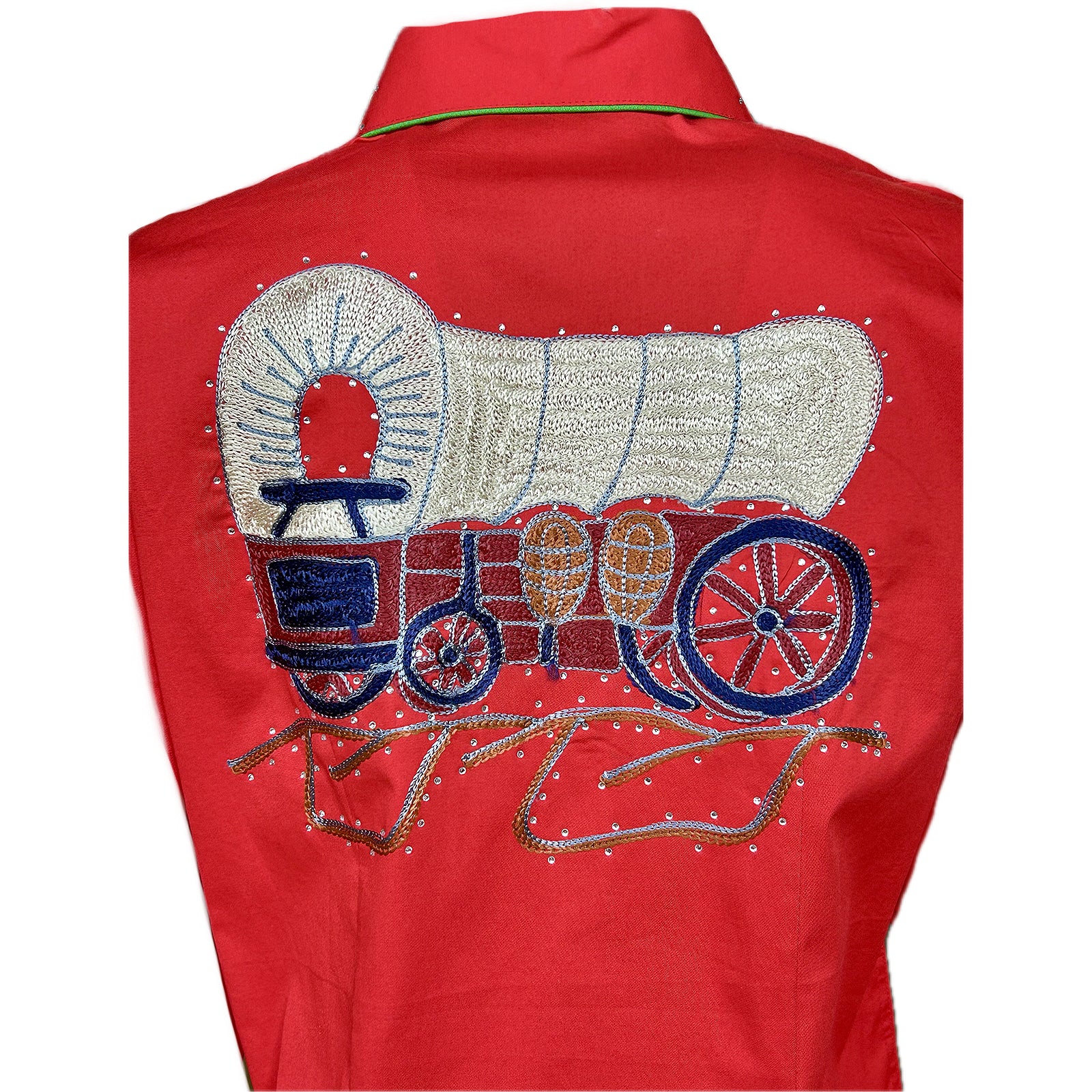 Women's Red Porter Wagoner Embroidered Western Shirt - Rockmount