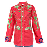 Women's Red Porter Wagoner Embroidered Western Shirt - Rockmount