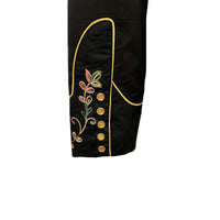 Women's Vintage Black Variegated Floral Embroidered Western Shirt - Rockmount