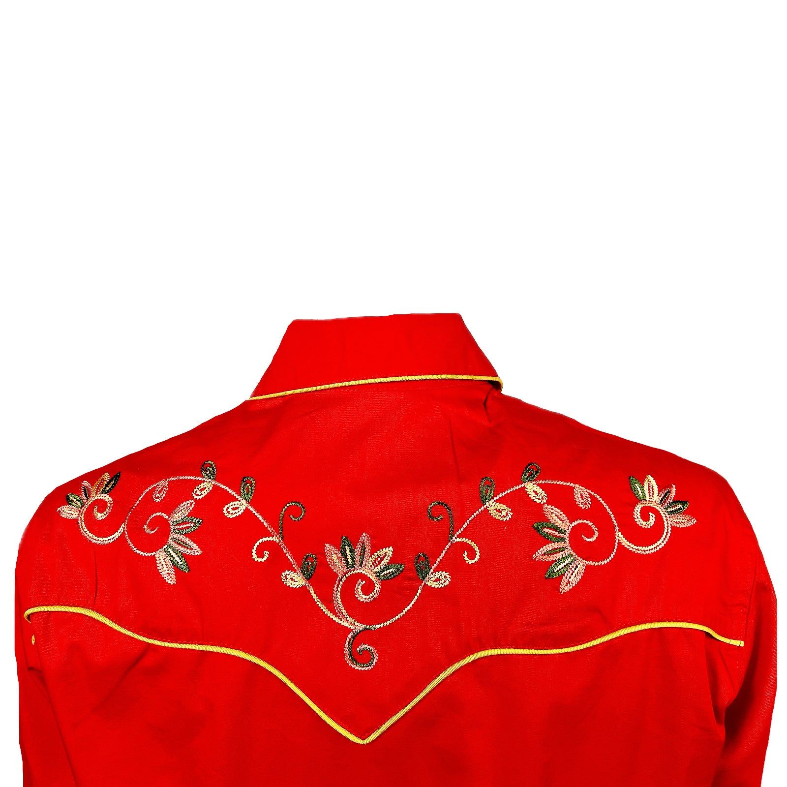 Women's Vintage Red Variegated Floral Embroidered Western shirt - Rockmount