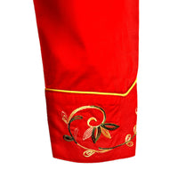 Women's Vintage Red Variegated Floral Embroidered Western shirt - Rockmount
