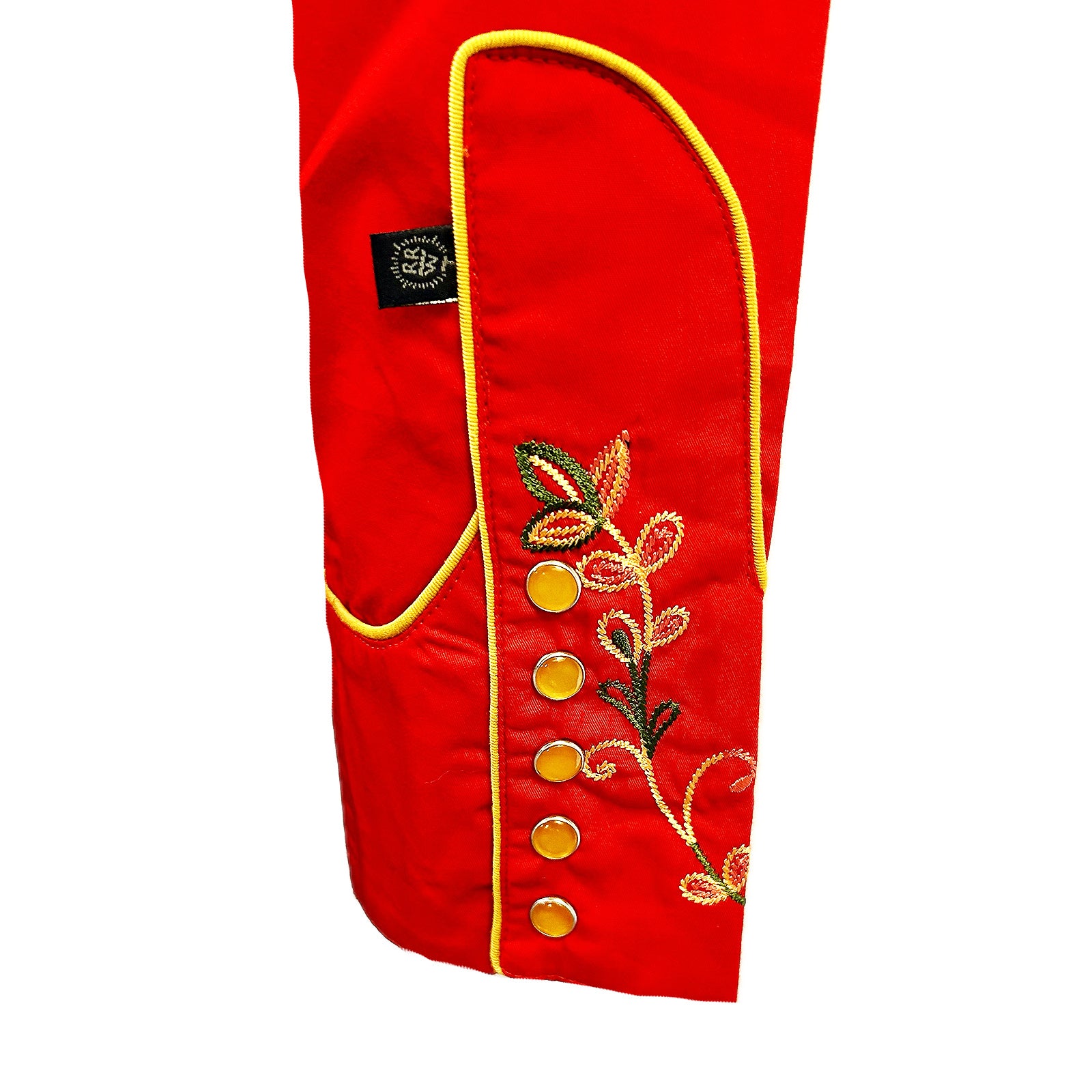 Women's Vintage Red Variegated Floral Embroidered Western shirt - Rockmount