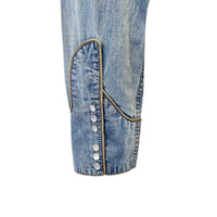 Women’s Vintage Denim Western Shirt with Floral Embroidery - Rockmount
