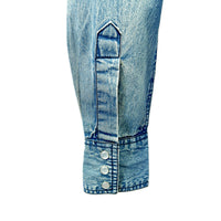 Women's Flying Swallows Embroidered Denim Western Shirt Dress