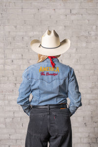Women's USA 250th - America the Beautiful Embroidered Western Shirt
