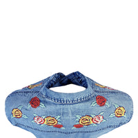 Women's Denim Western Dress with Floral Embroidery - Rockmount