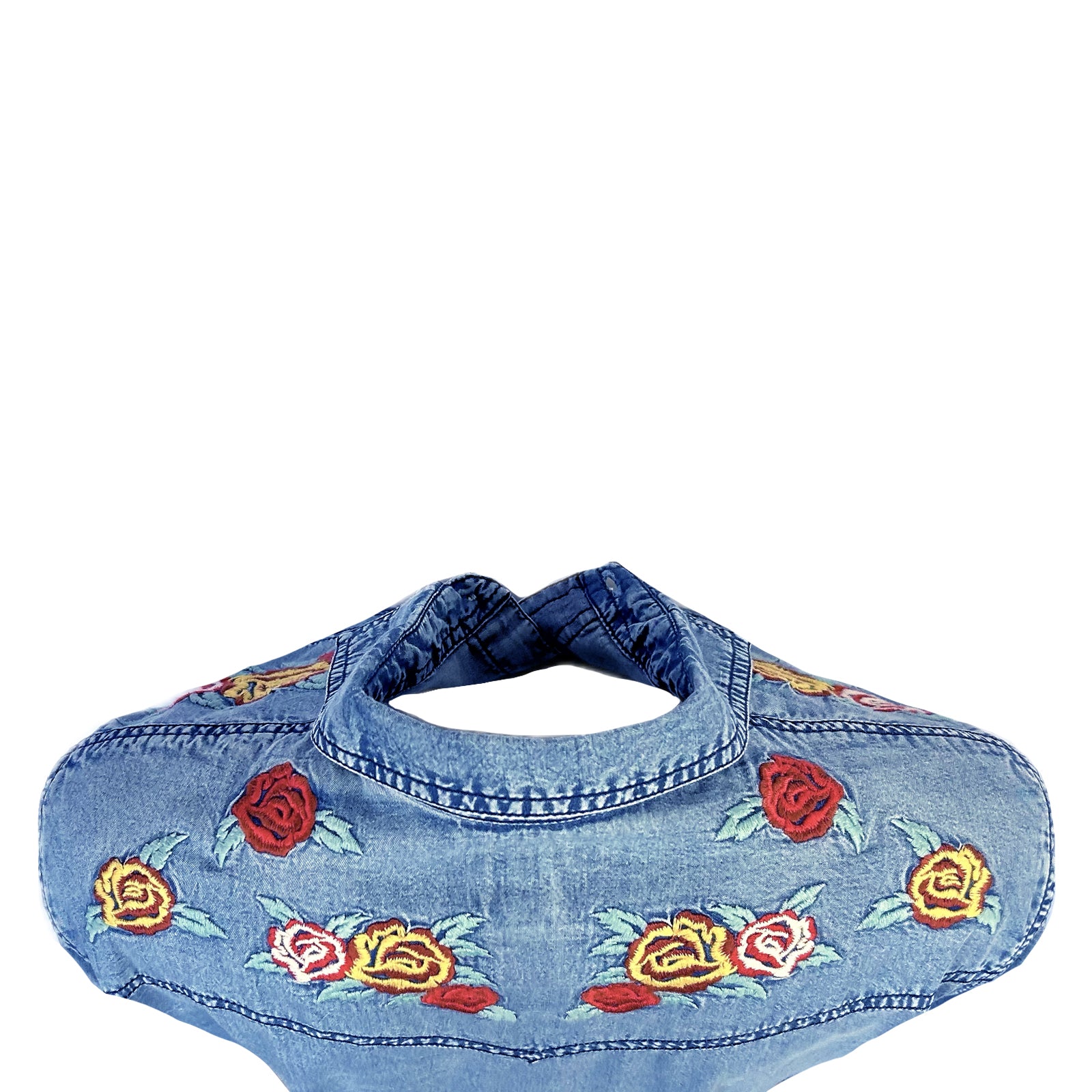 Women's Denim Western Dress with Floral Embroidery - Rockmount