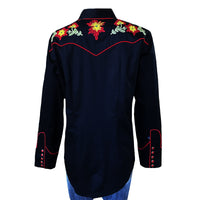 Women's Vintage Black Floral Embroidered Western Shirt