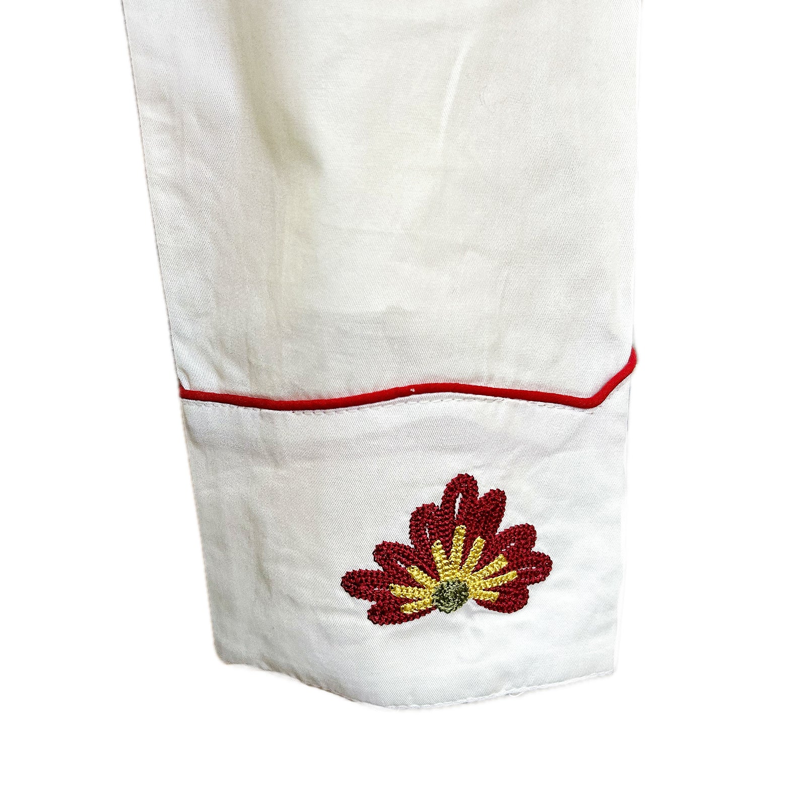 Women's Vintage Ivory Floral Embroidered Western Shirt