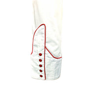 Women's Vintage Ivory Floral Embroidered Western Shirt