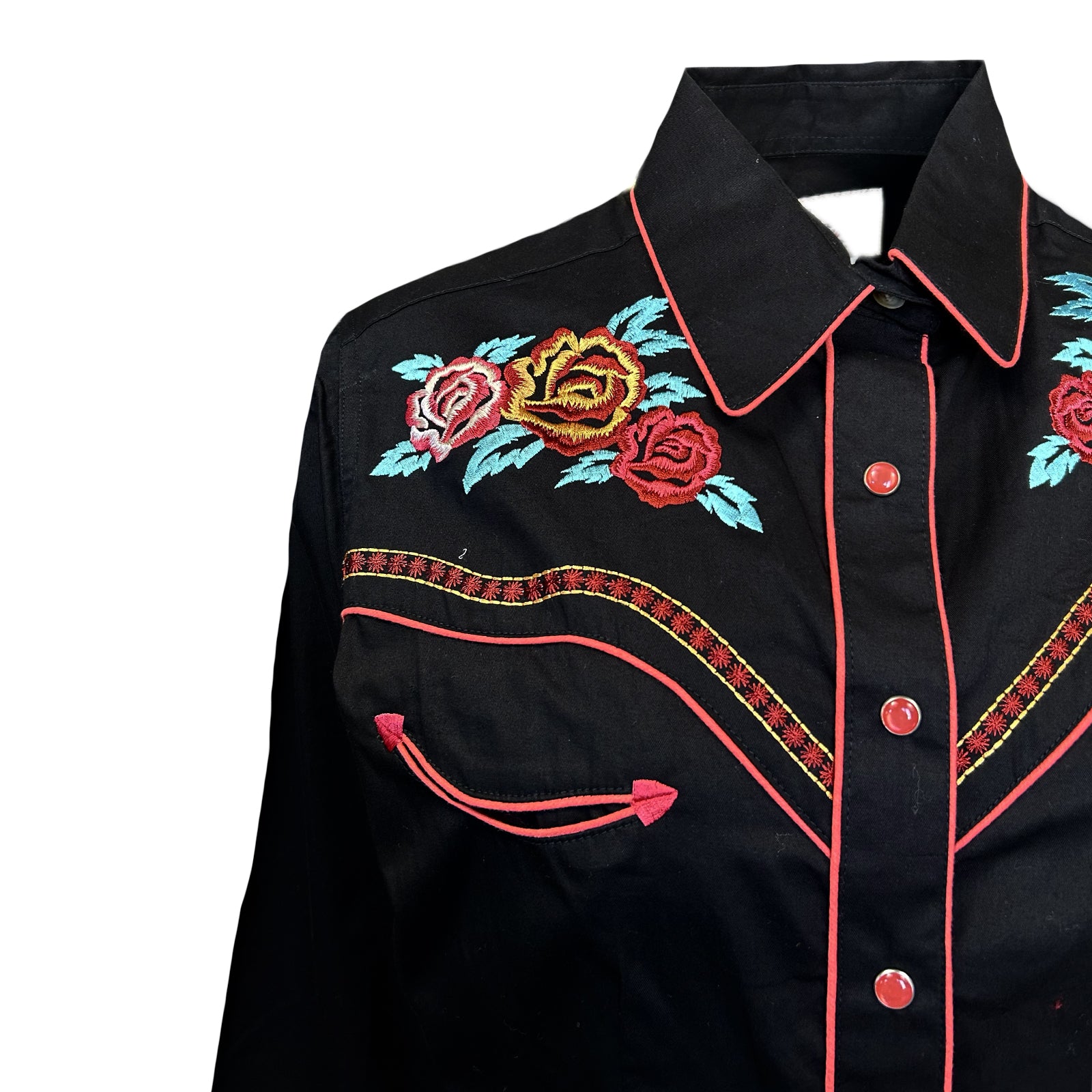 Women’s Vintage Rose Bouquet Embroidery Western Shirt - Rockmount