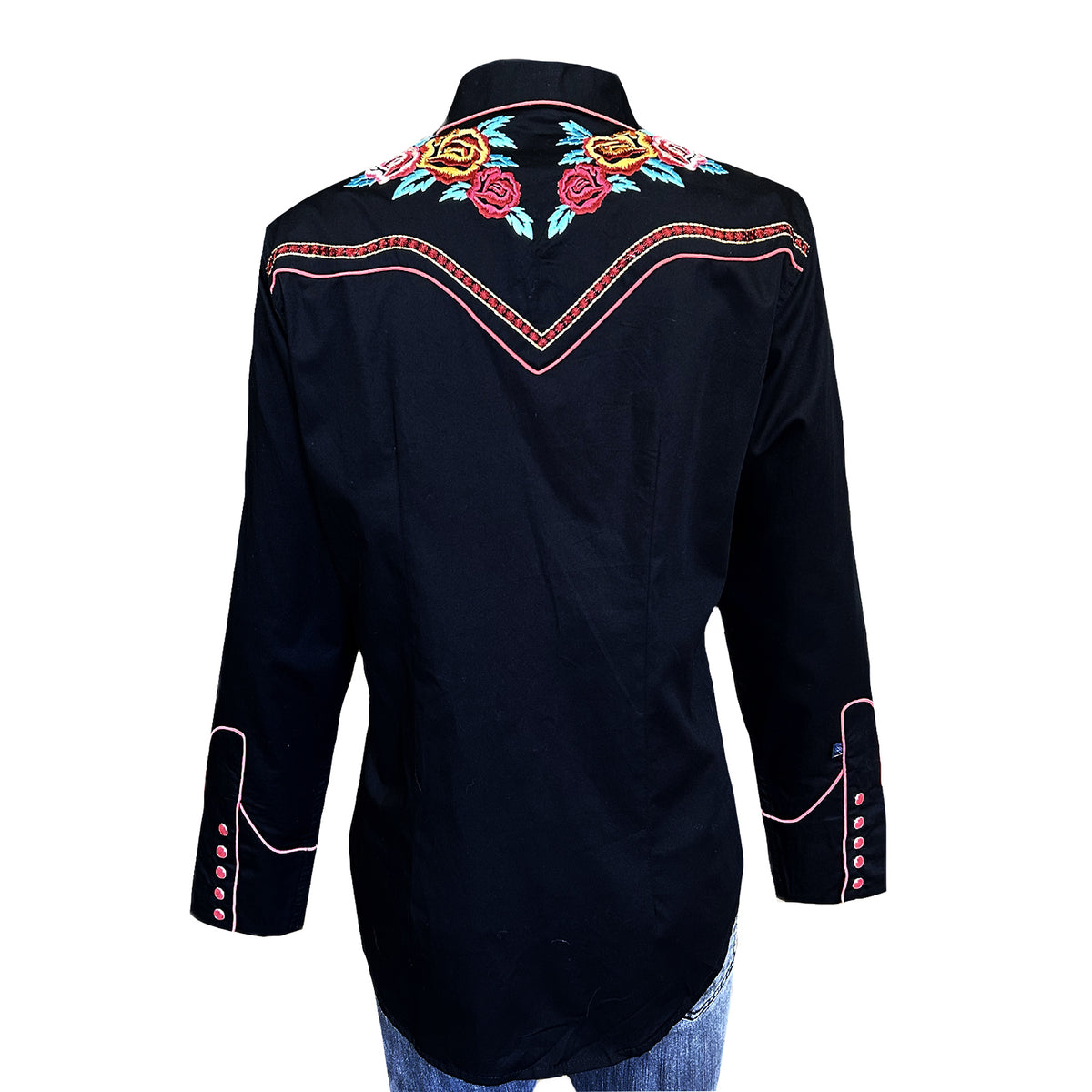 Women’s Vintage Rose Bouquet Embroidery Western Shirt - Rockmount