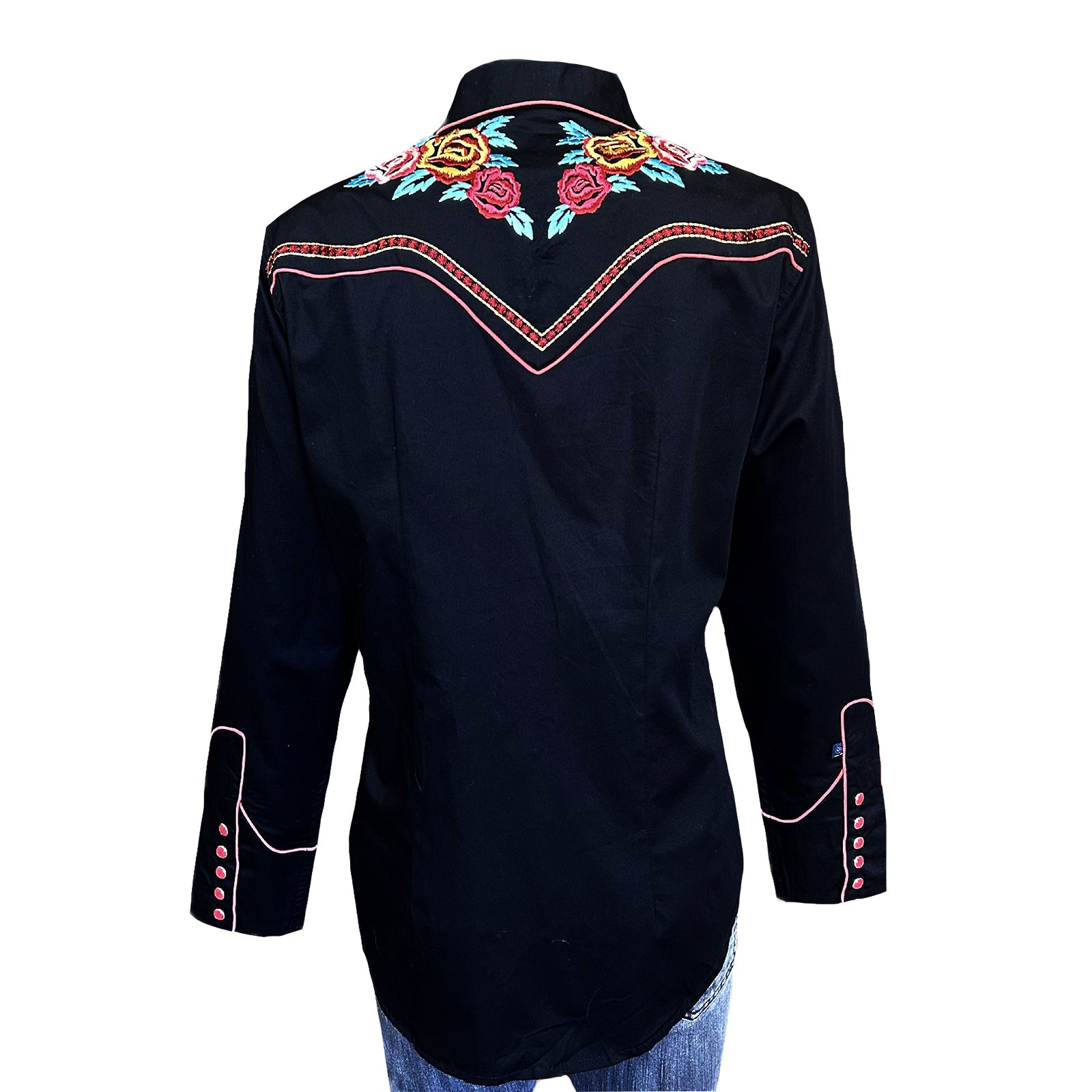 Women’s Vintage Rose Bouquet Embroidery Western Shirt - Rockmount