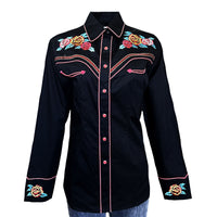 Women’s Vintage Rose Bouquet Embroidery Western Shirt - Rockmount