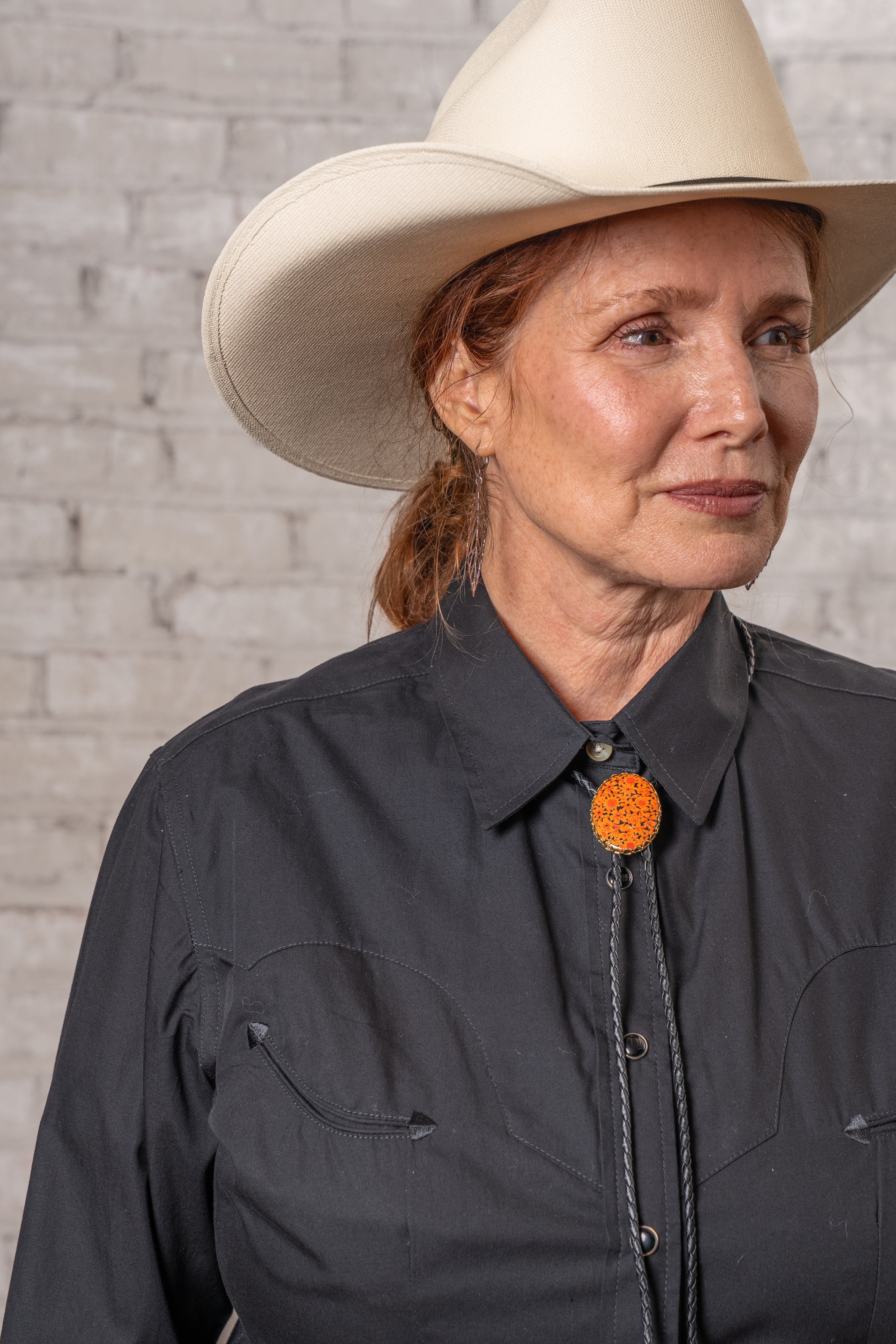 Women's Solid Black 100% Cotton Western Shirt
