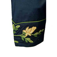 Women's Vintage Navy Floral Crochet Embroidered Western Shirt - Rockmount