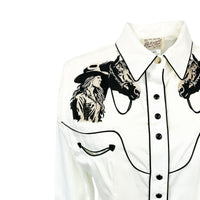 Women’s Ivory Cowgirl & Horse Embroidered Western Shirt - Rockmount